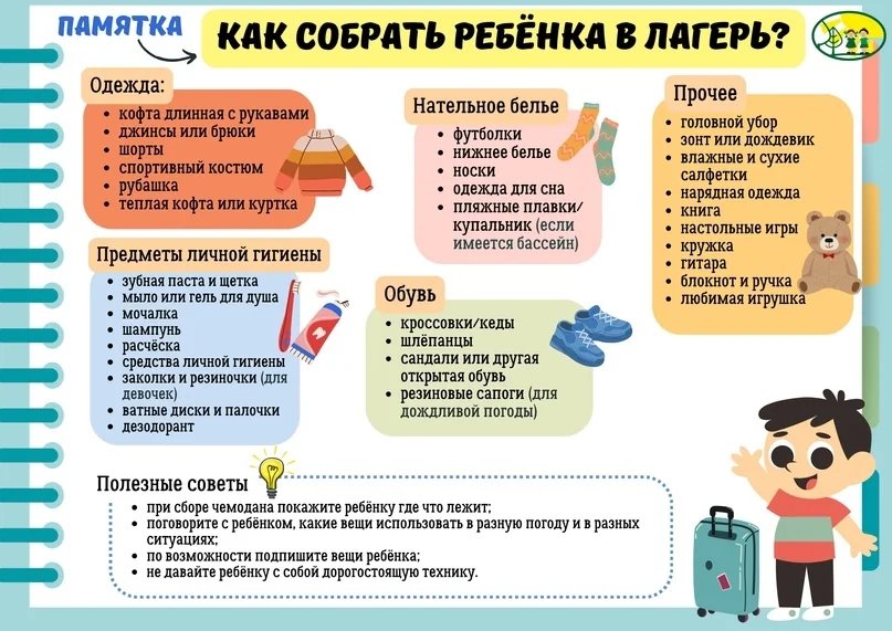 Как собрать ребенка в лагерь